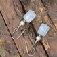 Sterling Silver Aquamarine and Pearl Candy Drop Dangle Earrings. BOHO Dangle earrings st(3/45)