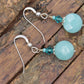 Sterling Silver Amazonite Candy Drop Dangle Earrings. BOHO Dangle earrings st(3/45)