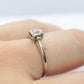 Art Deco Diamond ring. 14k Yellow and White Gold Square table. st(51/75)