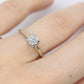 Art Deco Diamond ring. 14k Yellow and White Gold Square table. st(51/75)