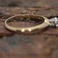 14k Diamond Solitaire. 14k Yellow gold engraved illusion set Daisy diamond ring. st(54/62)