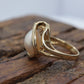 14k Large Mabe and Diamond Ring. Mabe Pearl Solitaire ring. st(109/25)