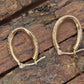 Vintage 14k yellow Gold Puffed Hollow Earrings. Jacmel Hoop engraved earrings. st25/30