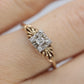 JR Wood and Sons 14k Gold Diamond Ring Sz 6. Jr Wood band. Wood & son diamond rind. Art Deco Square Diamond. st74/75