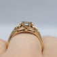 JR Wood and Sons 14k Gold Diamond Ring Sz 6. Jr Wood band. Wood & son diamond rind. Art Deco Square Diamond. st74/75