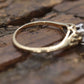 JR Wood and Sons 14k Gold Diamond Ring Sz 6. Jr Wood band. Wood & son diamond rind. Art Deco Square Diamond. st74/75