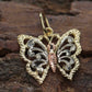 14k Butterfly Pendant. Multi-color Butterfly charm. st34/75