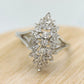 Diamond Cluster Marquise Ring. Diamond Ring. 14k Gold Ring. Multiple Diamond Cluster Marquise Solitaire. SZ 9.25