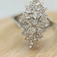Diamond Cluster Marquise Ring. Diamond Ring. 14k Gold Ring. Multiple Diamond Cluster Marquise Solitaire. SZ 9.25