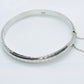 Bangle Hinged Bracelet Sterling Silver. 925 Silver Hammered Textured Bracelet