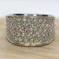 Vintage CZ Cluster Sterling silver Ring. Sz 10.5