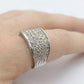 Vintage CZ Cluster Sterling silver Ring. Sz 10.5