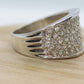 Vintage CZ Cluster Sterling silver Ring. Sz 10.5