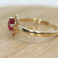 10k Dainty Ruby Ring. 10k RUBY stackable twisted stacked band