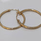 14k Gold HOOP Earrings. 14k Hoop Gloss thin dangle earrings.