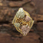 Black Hills Gold Ring. Marquise 10k Multi-Tone Black Hills Gold Statement Ring. st(73/60)