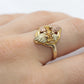 Black Hills Gold Ring. Marquise 10k Multi-Tone Black Hills Gold Statement Ring. st(73/60)