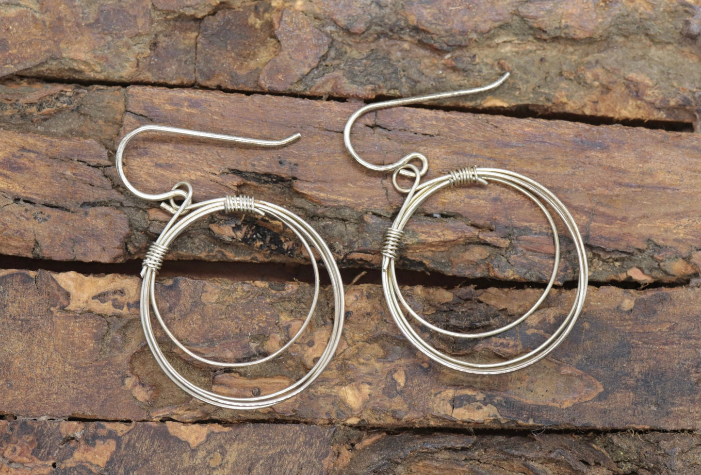 Sterling Silver Drop Wire Dangle Earrings. BOHO Dangle earrings st(3/45)