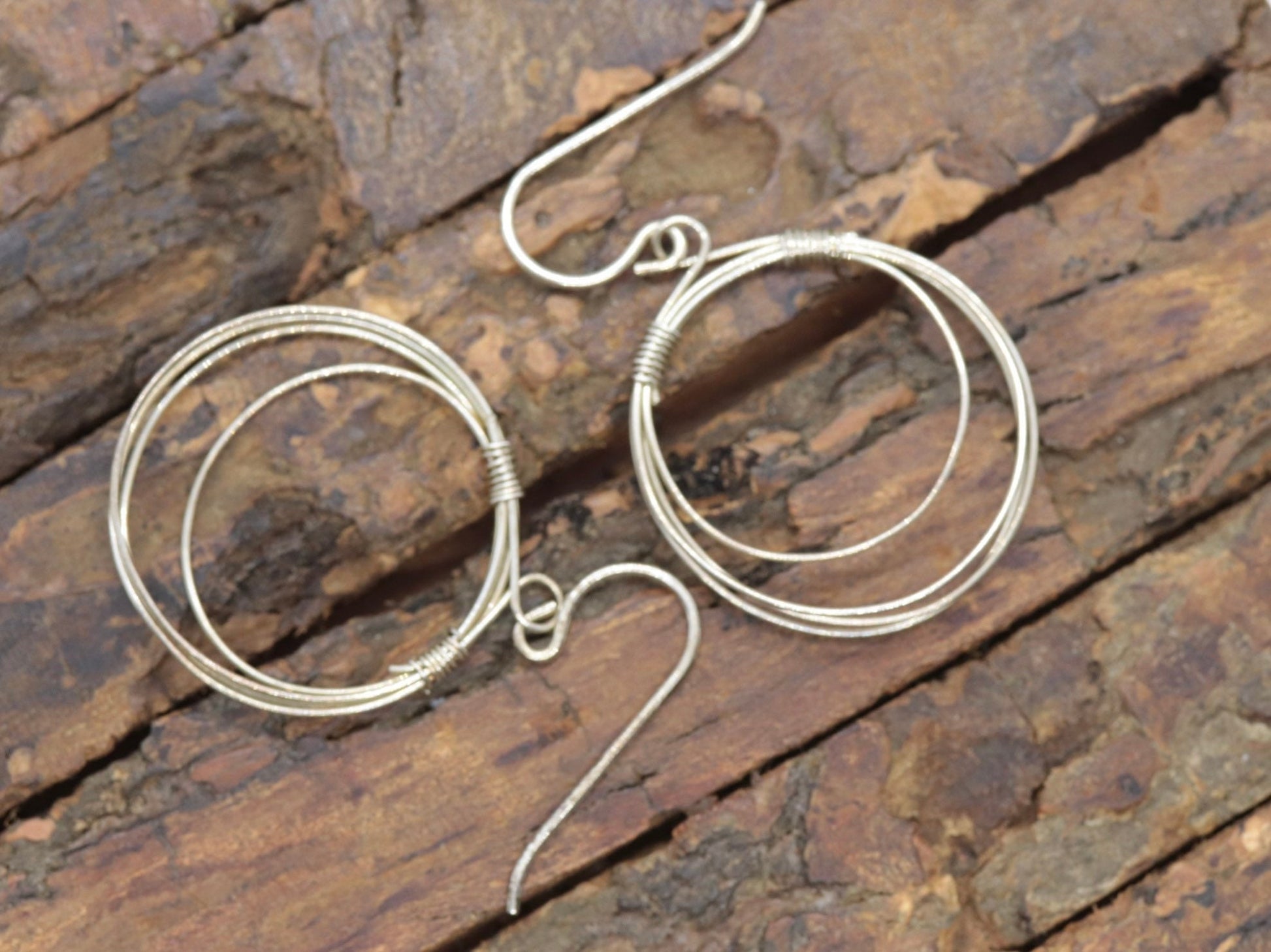 Sterling Silver Drop Wire Dangle Earrings. BOHO Dangle earrings st(3/45)