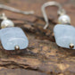 Sterling Silver Aquamarine and Pearl Candy Drop Dangle Earrings. BOHO Dangle earrings st(3/45)