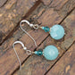 Sterling Silver Amazonite Candy Drop Dangle Earrings. BOHO Dangle earrings st(3/45)