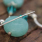 Sterling Silver Amazonite Candy Drop Dangle Earrings. BOHO Dangle earrings st(3/45)