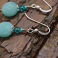 Sterling Silver Amazonite Candy Drop Dangle Earrings. BOHO Dangle earrings st(3/45)