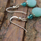 Sterling Silver Amazonite Candy Drop Dangle Earrings. BOHO Dangle earrings st(3/45)