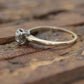Art Deco Diamond ring. 14k Yellow and White Gold Square table. st(51/75)