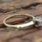 Art Deco Diamond ring. 14k Yellow and White Gold Square table. st(51/75)