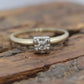 Art Deco Diamond ring. 14k Yellow and White Gold Square table. st(51/75)
