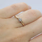 14k Diamond Solitaire. 14k Yellow gold engraved illusion set Daisy diamond ring. st(54/62)