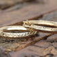 Vintage 14k yellow Gold Puffed Hollow Earrings. Jacmel Hoop engraved earrings. st25/30