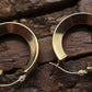 14k Gold Puffed Hollow HOOP Earrings. Large HOOP earrings st(71/88)