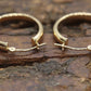 14k Gold HOOP Earrings. 14k Hoop Gloss thin dangle earrings. st(71/78)
