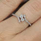 Ever Us diamond Bypass ring. 14k white gold with diamond accents. Size 6 Stock(109/25)