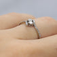 Ever Us diamond Bypass ring. 14k white gold with diamond accents. Size 6 Stock(109/25)