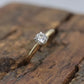 14k Round Diamond Solitaire Ring . Petite 0.28ct Diamond Engagement Ring. ST(195/50)