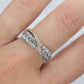 14K Diamond Bypass ring. Diamond Cluster Wave Abstract wedding band. Infinity Band. st(149/50). Sz 8