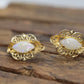 14k Marquise Opal Filigree Butterfly 14k Gold Stud Earrings. st(46/00)