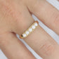 14k Pearl Cluster ring. Straight Pearl Cluster Band. st (69/00)