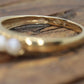 14k Pearl Cluster ring. Straight Pearl Cluster Band. st (69/00)