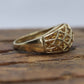 10k Citrine Cluster with Cage band. Citrine cocktail statement ring or Wedding band st(149/50)