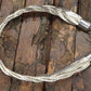 Vintage HEAVY Sterling Silver 925 Braided Herringbone Chain Bracelet 10mm and 22in 13.9g st(10/06)