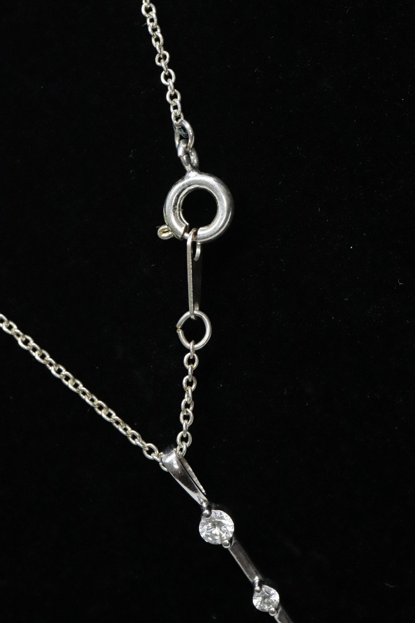 14k CZ Drop Journey pendant and 14k cable necklace