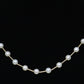 14k Gold Bead and Pearl Necklace. Intermitted Pearl 14k Necklace st(63/25)