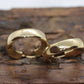 14k Gold Puffed Hollow HOOP Earrings. Large HOOP earrings st(71/88)