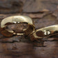 14k Gold Puffed Hollow HOOP Earrings. Large HOOP earrings st(71/88)