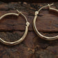 14k Gold HOOP Earrings. 14k Hoop Gloss thin dangle earrings. st(71/78)