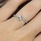 Ever Us diamond Bypass ring. 14k white gold with diamond accents. Size 6 Stock(109/25)